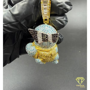 Luxury Hip Hop Character Pendant Lab Grown Diamond Bling Necklace Jewelry Piece For Men Women - Product Image 3