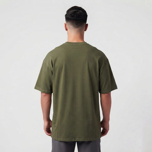 T-shirts pour hommes en coton surdimensionnés, décontractés, de haute qualité, personnalisables, avec logo, pour l'été, en gros - Product Image 3