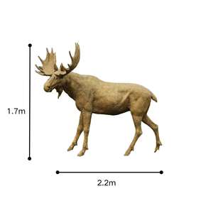Lifesize Lớn Sợi Thủy Tinh <span class=keywords><strong>Moose</strong></span> Bức Tượng Bền Khổng Lồ Động Vật Điêu Khắc Cho Sân Vườn Patio Bãi Cỏ Phòng Khách Trang Trí Trang Trí - Product Image 5