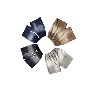 Ensemble de shorts d'été décontractés à imprimé numérique Feuille Tropicale, motif artistique minimaliste, pour une ambiance estivale fraîche et décontractée - Product Image 5