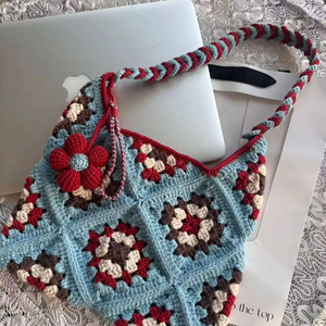 Nouveau sac à main pour femme, tendance et polyvalent, rétro, fait main, crocheté, imprimés animaliers, sac à bandoulière de niche pour le quotidien - Product Image 1