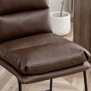 Set di 2 sgabelli da bar imbottiti color marrone antico, altezza bancone, 26 pollici, Milos - Product Image 6