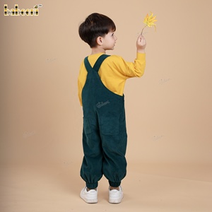 BC1422 Mono de pana con diseño de pato, sin mangas, para bebé, ODM/OEM, certificado OEKO-TEX, conjunto de ropa informal al por mayor para niño, con estampado de animales, para otoño - Product Image 4