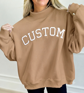 เสื้อสเวตเชิ้ตคอเต่าแขนยาวทรงโอเวอร์ไซส์แบบกลับด้านได้ สไตล์ใหม่สำหรับผู้หญิง รับสกรีนโลโก้ตามแบบ ราคาขายส่งจากโรงงาน - Product Image 1
