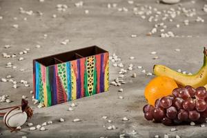 Porte-couverts en bois écologique avec compartiment pour papier absorbant, support pour cuillères et fourchettes pour la table de cuisine, Inde - Product Image 6