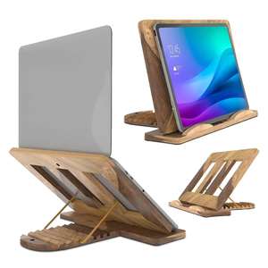 Support ergonomique pour ordinateur portable en bois, accessoire de bureau élégant et fonctionnel, supports pour ordinateur portable, support pour ordinateur portable très vendu au prix le plus bas - Product Image 6