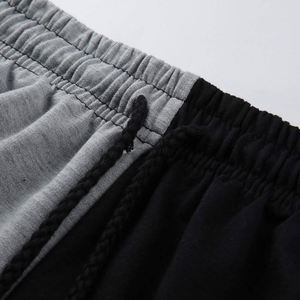 Ensemble de survêtement 2-en-1 bicolore 100 % coton pour homme, sweat à capuche à manches longues avec cordon de serrage, poches latérales, tenue décontractée et sportive respirante - Product Image 6