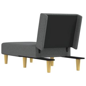 Chaise longue en contreplaqué polyester gris foncé avec mousse, solution d'assise confortable de confort moyen - Product Image 5