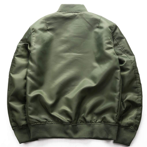 Chaqueta Bomber de Nailon Verde Oliva para Hombre, Diseño 2026, Cuello Alto, Cierre de Cremallera, Resistente al Viento, Estilo Casual - Product Image 2