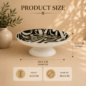 Premium Pedestal Serving <b>Stand</b> with Bold Arabic Calligraphy Design for Elegant <b>Cake</b> Dessert and Fruit Presentation - Product Image 3