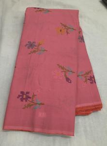 Pure Linen Flower Work Fabric Width 44 Use Dress <b>Kurti</b> Saree Etc. - Product Image 2