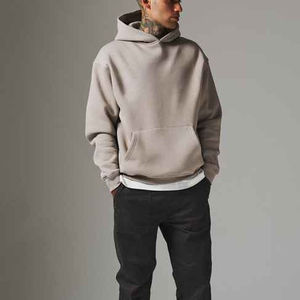 Sweat-shirts à capuche décontractés pour hommes en molleton, mélange élasthanne/polyester, couleurs personnalisables, coupe classique, impression numérique, écologiques - Product Image 1