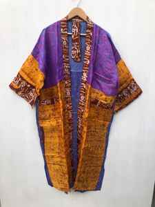 Kimono de Seda Estilo Sari, Vintage Indio, Reciclado, Túnica para Mujer, para Playa, Fiesta, Bikini, Vestido de Novia, para Verano, Venta al Por Mayor - Product Image 2