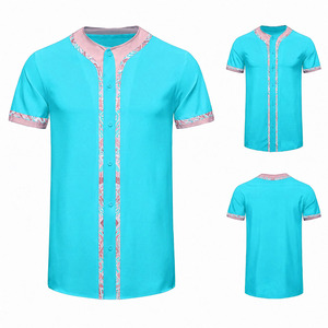 Uniforme de baseball unisexe personnalisé pour adultes, imprimé par transfert thermique, respirant, séchage rapide, coton polyester, antibactérien, idéal pour l'été - Product Image 5