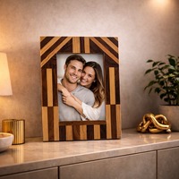 Özel Boyutlu El Yapımı Çevre Dostu Hafif Dayanıklı Reçine Fotoğraf Çerçevesi, MDF Arka Panel ve Cam Ön Kapaklı, Ev Dekorasyonu İçin