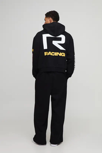 Chándal Deportivo para Hombre, Edición Limitada, con Capucha, Manga Larga, Estampado de Letras, Color Negro, Corte Holgado, para Otoño - Product Image 3