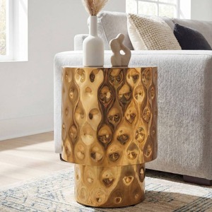 Mesa de Centro Moderna Favorita para Interiores, Diseño Geométrico, Muebles Hechos a Mano para Sala de Estar, Tapa de Metal, Estilo Contemporáneo - Product Image 2