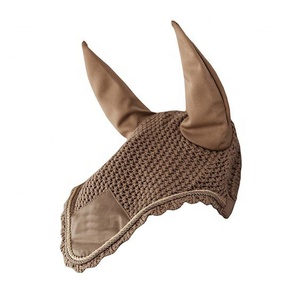 2022 Vente en gros OEM Usine Haute Qualité Voile anti-mouches pour chevaux, Bonnet en filet silencieux au crochet pour les oreilles, pour l'équitation - Product Image 2