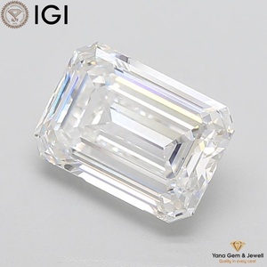 Diamant de laboratoire CVD taille émeraude, couleur D, pureté VVS2, 5,10 carats, 11,88 mm, certifié IGI, pour monture solitaire - Product Image 6