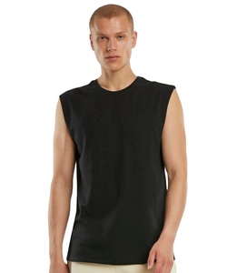 เสื้อกล้ามออกกำลังกายสำหรับผู้ชายแบบคัสตอมขายส่งปี 2025-2026 เสื้อยืดคอกลมแขนกุดแบบเรียบ - Product Image 1