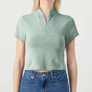Camiseta Corta Ligera para Mujer con Acabado Suave, Camiseta Corta para Mujer para Actividades al Aire Libre - Product Image 4