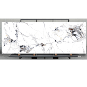 Carrelage en porcelaine blanche Aurelia pour sol et mur, décoration de fond de télévision, grande taille 90X180 120X240 120X270 160X320 cm - Product Image 1