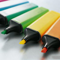 Lot de marqueurs colorés et surligneurs anti-décoloration multicolores de haute qualité pour la vente en gros