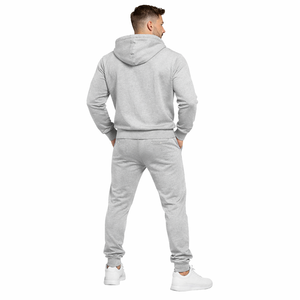 Conjunto Deportivo para Hombre, Sudadera con Capucha Gris, Pantalones Jogger, Ropa Deportiva para Gimnasio, Fitness y Entrenamiento, Logotipo Personalizado, Venta al Por Mayor - Product Image 5