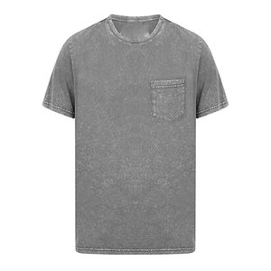 T-shirt uni pour homme taille adulte, effet délavé, en gros, meilleure qualité, vêtements de sport et de course, t-shirt homme effet délavé - Product Image 5