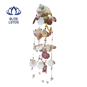 Campanas de Viento de Conchas Marinas Naturales Hechas a Mano, Estilo Playa, Decoración Colgante para Hogar, Jardín, Patio y Regalos - Product Image 4