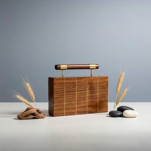 Bolso de mano de madera artesanal india, color y diseño personalizables, ecológico, multifuncional, para mujer - Product Image 6