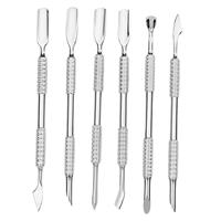 Ensemble d'outils pousse-cuticules en acier inoxydable à double extrémité pour manucure et soin des cuticules, conception à double tête réutilisable