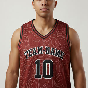 Personnalisez vos propres uniformes de basket-ball d'équipe, ensemble de maillots de basket-ball réversibles avec bandeau, 100% polyester, taille plus, automne été - Product Image 3