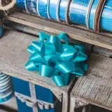 Custom Turquoise Butterfly <b>Bow</b> Eco-Friendly Polyester Digital Printed <b>Gift</b> Ribbons Satin Woven Luster Christmas Decorative <b>Bows</b> - Product Image 2