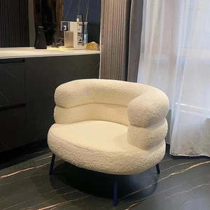 Sillón LuxeLamb Boucle, sofá individual moderno para áreas de recepción de lujo, sala de estar y dormitorio - Product Image 6