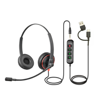 Auriculares con Cancelación de Ruido, Auriculares para Call Center con USB de 3.5 mm