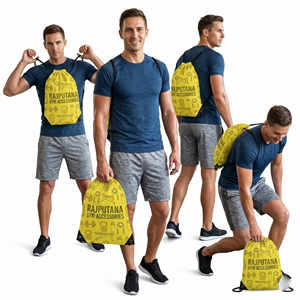 Regal Three LLC Unisex <b>Drawstring</b> <b>Backpack</b> Gym Bag with Non-Woven Fabric and Water Resistant Feature for Fitness Outdoor Sports - Product Image 3