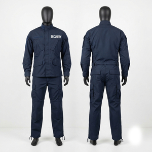 Camisa de Uniforme de Seguridad Unisex Negra Transpirable de Poliéster con Bolsillos y Detección de Agujas en el Cinturón para Adultos - Product Image 5