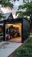 Garage modulaire ignifuge pour véhicules sécurisés, idéal pour la maison, le jardin et les écoles