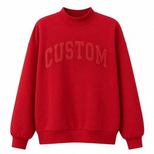 Sudadera estampada de fábrica para mujer, de algodón, con hombros caídos, mangas largas, logotipo frontal personalizado para invierno - Product Image 6