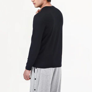 เสื้อยืดแขนยาวคุณภาพสูง สีสันหลากหลาย ผ้าฝ้าย 100% สำหรับผู้ชาย แฟชั่นเสื้อยืดแขนยาว รับทำโลโก้ตามสั่ง บริการ OEM - Product Image 4