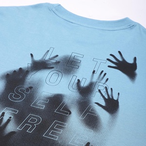T-shirt en coton bleu clair pour homme, coupe classique, manches courtes, col rond, style décontracté, couleur unie, tricot jersey, teinture unie - Product Image 4