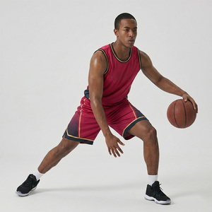 Custom Sublimated Basketball Jersey Set V-Neck Sleeveless Red Gold Print Moisture Wicking Unisex <b>Athletic</b> Wear - Product Image 4