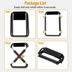 Tabouret de camping pliable portable, capacité de charge de 275,6 lb, pour la pêche, la randonnée, avec sac de transport - Product Image 2