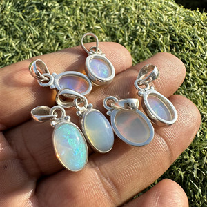 Colgante de Ópalo Etíope Natural, Joyería de Plata de Ley 925 al por Mayor, Colgantes de Ópalo de Fuego Hechos a Mano para Mujer, Amuleto de Ópalo - Product Image 6