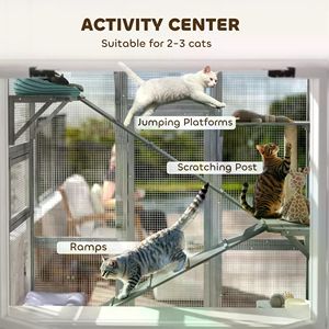 Albero per Gatti con Stampa Floreale per Case e Mobili per Animali Domestici - Nessuna Spedizione nel Fine Settimana - Product Image 3