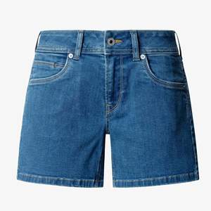 Shorts en jean bleu foncé pour femme, taille mi-haute, ourlet roulé, décontractés et chics pour l'été – Vente en gros, personnalisation disponible - Product Image 1