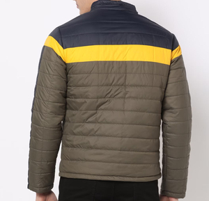 Chaqueta de Invierno para Hombre, Negra, Cuello Alto, Corte Regular, Cierre de Cremallera, Estilo Casual, Color Sólido, Relleno de Poliéster, Transpirable - Product Image 2