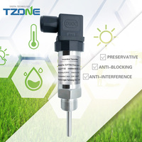 Transmisor de Temperatura PT100 para Tuberías de Uso Industrial Tzone PTT04R de Alta Estabilidad con Salida RS485 Modbus RTU y Tamaño Personalizado