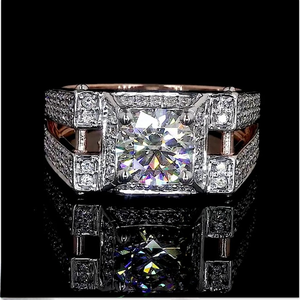 Nouvelle collection de bagues de fiançailles et de mariage de luxe serties de diamants cultivés en laboratoire, certifiés IGI, clarté VVS-VS, poids total de 1,50 carat - Product Image 5